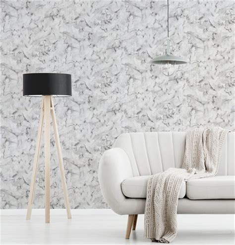 Uw24771 Notting Hill Light Grey Marble Wallpaper Total Wallcovering