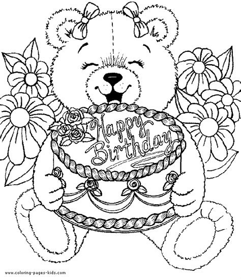 Happy Birthday Coloring Pages Coloring Pages For Kids