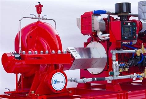 High Capacity Diesel Fire Fighting Pumps Stable Red Fire Jockey Pump