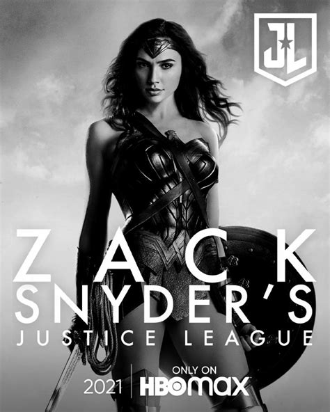 Zack Snyder S Justice League Poster Gal Gadot As Wonder Woman Dceu Dc Extended Universe