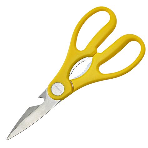 Stainless Steel Kitchen Scissors Yellow 8inch 203cm Drinkstuff