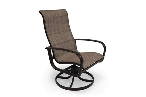 25 Padded Sling High Back Swivel Chairs Patio Seating Ideas