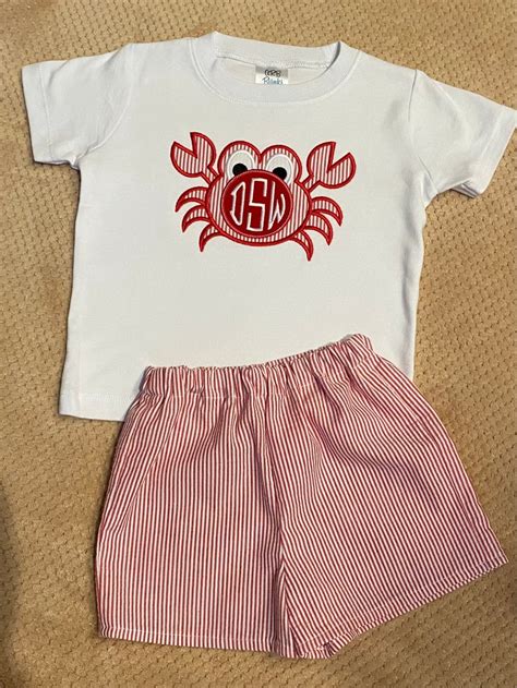 Personalized Crab Outfit For Infant Toddler And Child Etsy