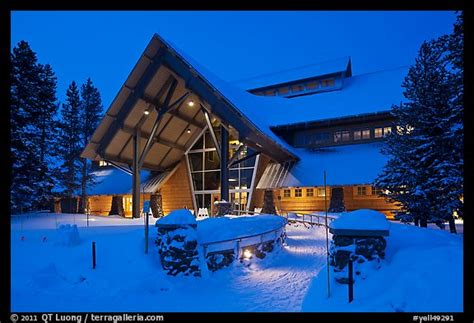 Picturephoto New Visitor Center At Night Yellowstone National Park