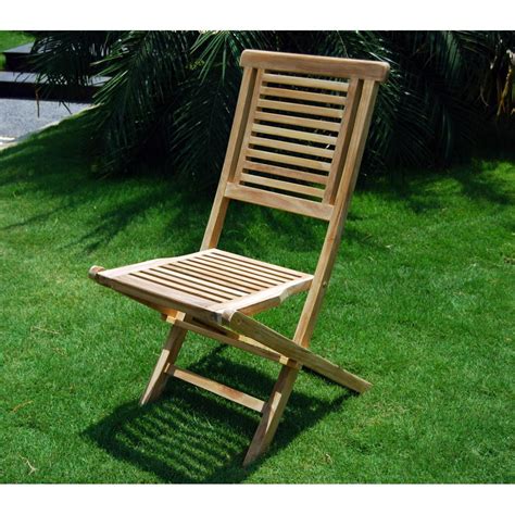Chaise de jardin en teck brut  Hanton  chaise pliante  woodenstock