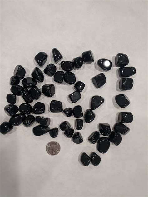 Black Obsidian Tumbled Stones Choose 2 Oz 4 Oz 8 Oz Or 1 Lb Bulk