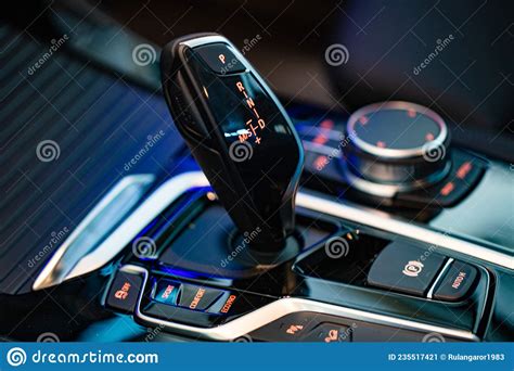 Closeup Bmw Automatic Transmission Lever Shift Stock Image Image Of
