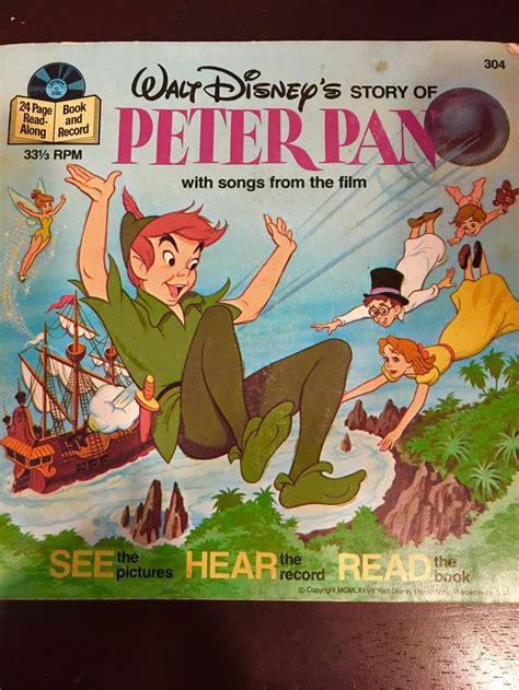 Walt Disneys Story Of Peter Pan Book And Record By Homespunhummingbird