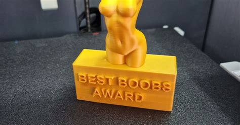Best Boobs Award Trophy By Cheesemcbaguette Download Free Stl Model
