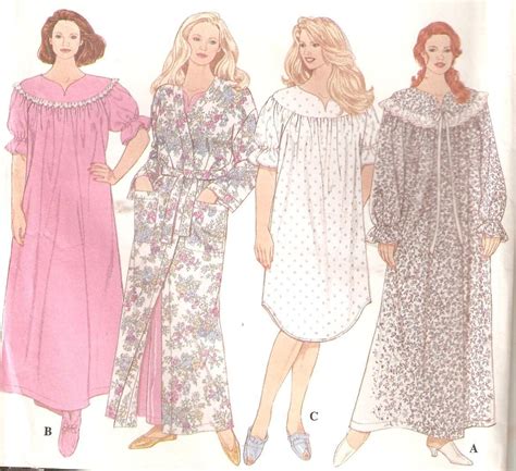 Women S Nightgown And Robe Sewing Pattern Plus Size By Raegirl