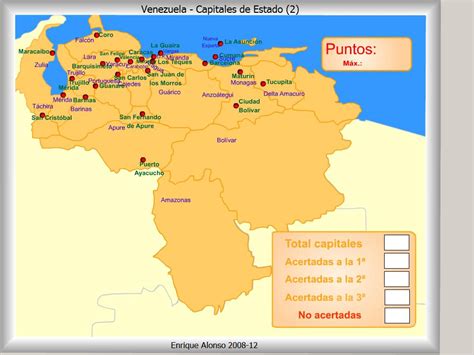 Mapa De Venezuela Con Sus Estados Y Capitales Mapa Físico Geográfico