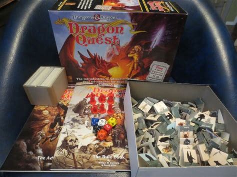 Dungeons And Dragons Dragon Quest Board Game Tsr 1992 With All 6 Metal