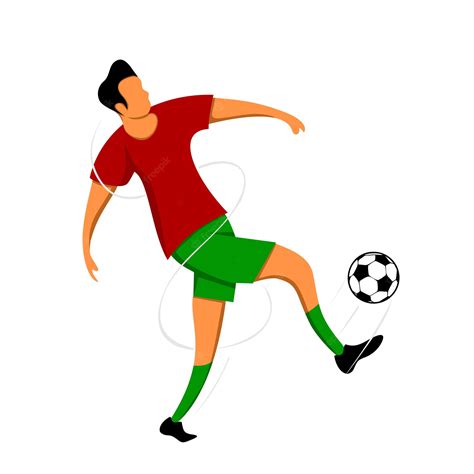 Premium Vector Cartoon Male Soccer Player Vector Illustration