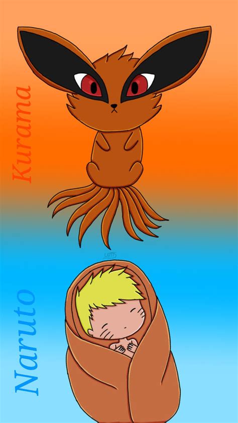 Kurama And Naruto Baby Version By Lucarioknight134 On
