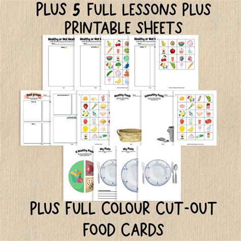 Food Group Printable Cards Nutrition Curriculum Printable Etsy