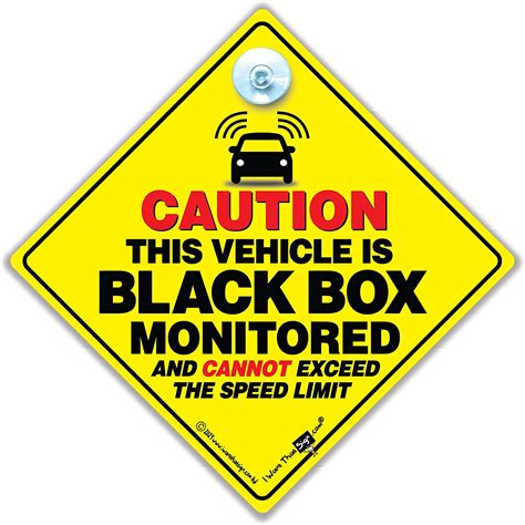 Iwantthatsign Com Caution This Vehicle Is Black Box Monitored Car Sign