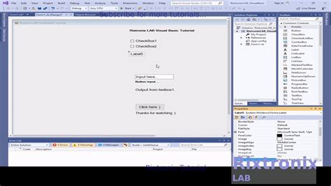 How To Use Checkbox Visual Basic App Visual Studio Youtube