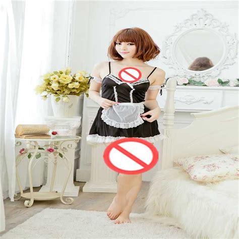 free delivery new role playing cos sexy lingerie female solo extreme temptation maid suit