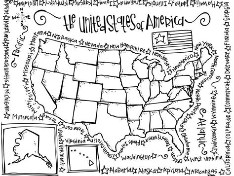 United States Map Coloring Page Kids 17qq Com Colorin