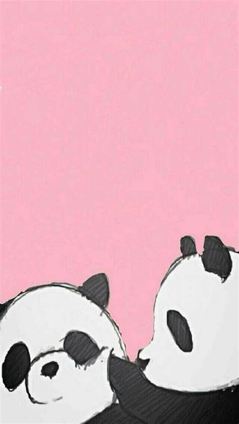 Imut Wallpaper Panda Lucu Pink