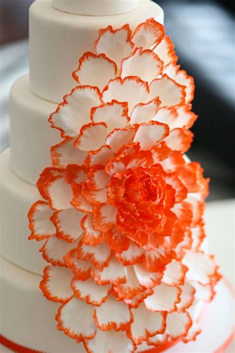 Beautiful Orange Wedding Cakes Let Orange Inspire You Orange