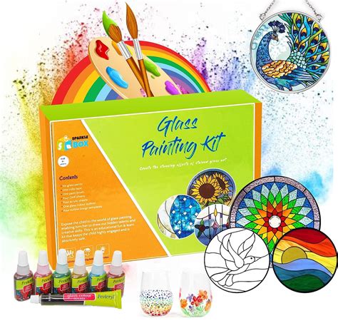 Buy Sparklebox Glass Painting Kit Toys For 6 7 8 9 Years And Above
