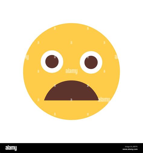Yellow Cartoon Face Scream Shocked Emoji People Emotion Icon Stock