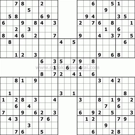 Samurai Sudoku Books Sudoku Printable Sudoku Puzzles Sudoku