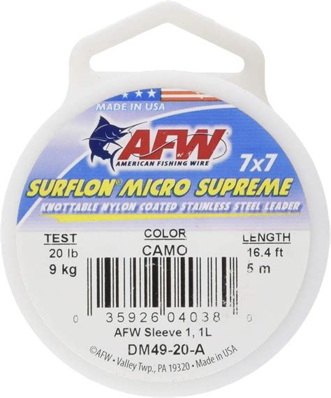 Buy American Fishing Wire Surflon Micro Supreme Nylon Coated 7x7