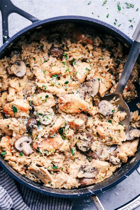 Jun 21, 2021 · in large bowl, beat cream cheese and sugar with electric mixer on medium speed, until smooth and creamy. One Pot Creamy Parmesan Chicken with Mushroom Rice ...