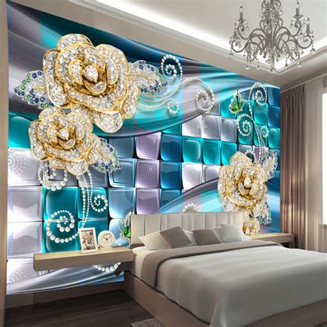 Beibehang Wallpaper Mural Custom Living Room Bedroom Exquisite Three