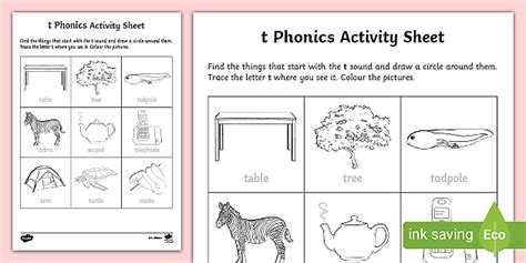 Jolly Phonics T Worksheet Phonics Worksheets Lesson Plan Flashcards