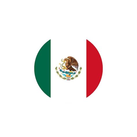 Premium Vector Mexico Round Country Flag Mexican Circle National Flag