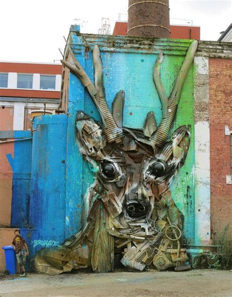 Amazing Animal Street Art Sculptures Made Out Of Found Trash