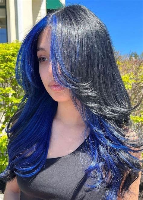 Empowering Hair Colour Ideas For All Ages Blue Face Framing 70s Hairstyle