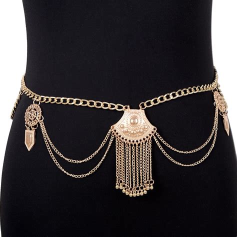Sexy Style Silver Golden Color Belly Chain With Tassel Styles Vintage