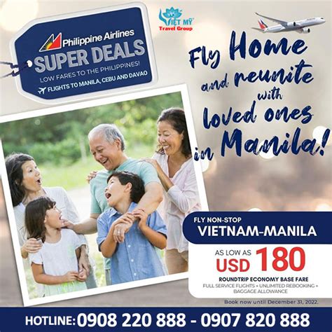 Philippine Airlines ưu đãi vé bay đi Manila Cebu và Davao Vé Máy Bay