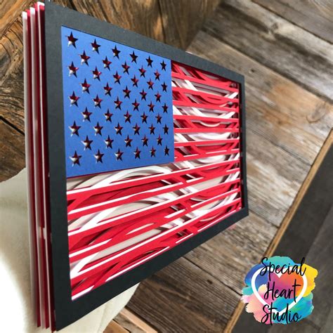 Layered American Flag Free Cut File Special Heart Studio