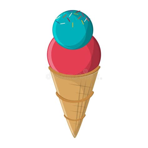 Two Scoops White Ice Cream Stock Illustrations 57 Two Scoops White