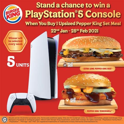 Burger king has many delicious burgers on their menu. Burger King Malaysia Tawarkan Lima Unit PS5 Untuk Dimenangi