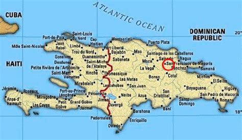 Map Of Dominican Republic And Haiti With Study Site Circled Source