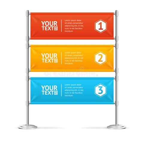 Blank Banner Flag Stand Vector Stock Vector Illustration Of