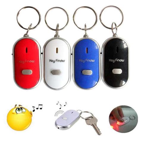 Mini Key Finder Anti Lost Beeping Whistle Flashing Remote Control By