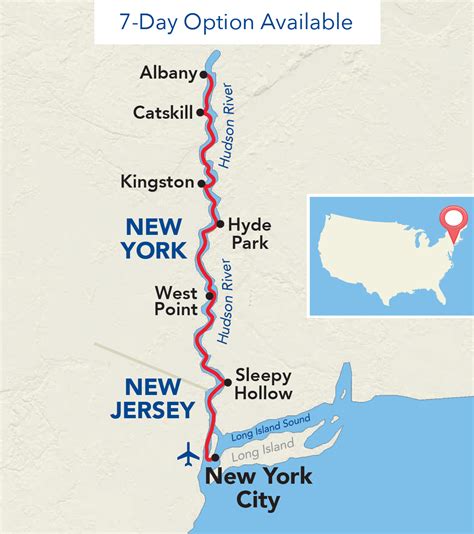 Acl East Coast Hudson River Fall Foliage Itinerary Map Sunstone Tours