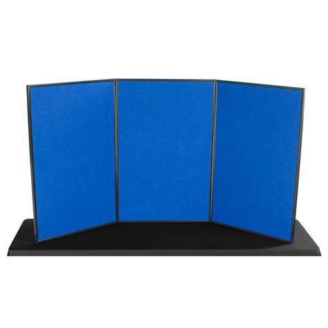 3 Panel Tabletop Display Board 72 X 36 Blue And Red Hook And Loop