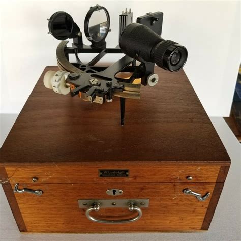 lower price antique vintage german sextant by w ludolch in original wooden box astromart
