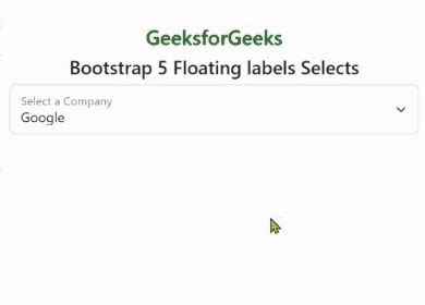 Bootstrap Floating Labels Geeksforgeeks