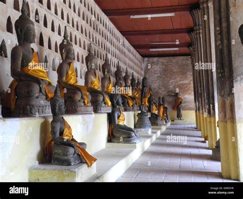 Buddha Statue In Wat Sisaket Laos Capital Vientiane Province