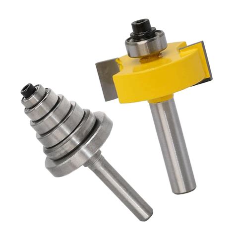 Buy Rabbet Router Bit With 6 Pieces Bearings Set 8mm Shank Woodworking Tool At Affordable Prices