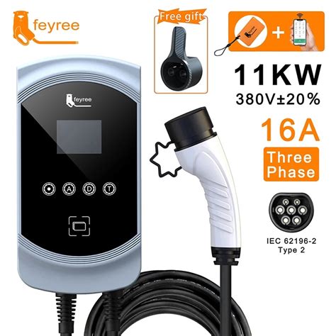 Feyree 11kw 16a 3phase Ev Charger Plug Type2 Cable Socket Iec62196 2